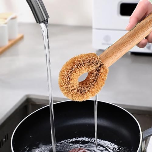 Efficient Wooden Dish Brush for Kitchen Cleaning