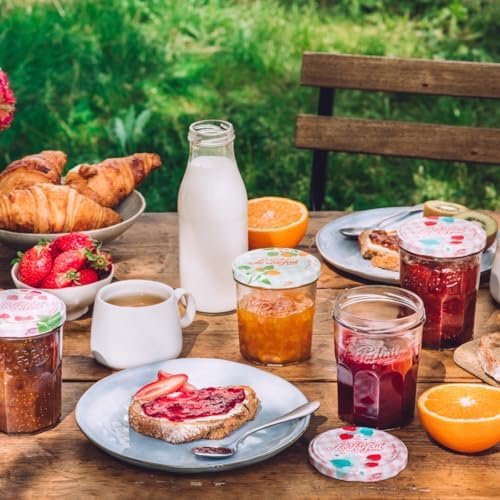 Le Parfait French Faceted Jam Jars Clear Canning Jars