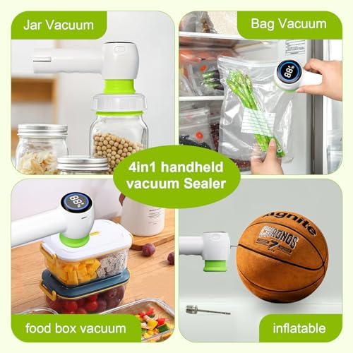 Coocake Electric Mason Jar Vacuum Sealer Handheld for Fermentation Freshness