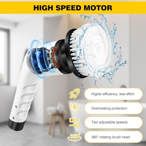 Electric Cleaning Brush with 3-in-1 Features