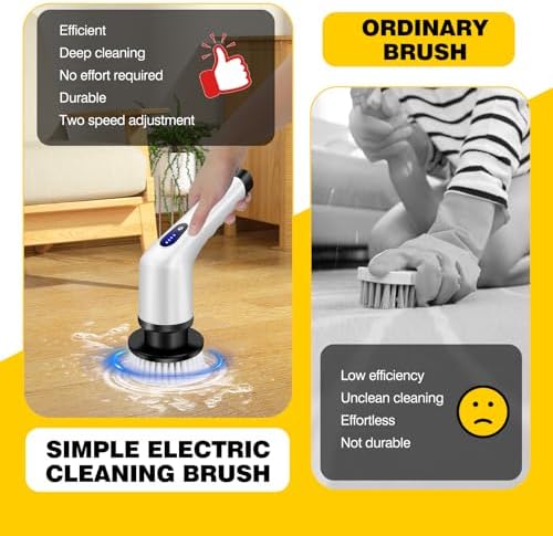 Electric Cleaning Brush with 3-in-1 Features