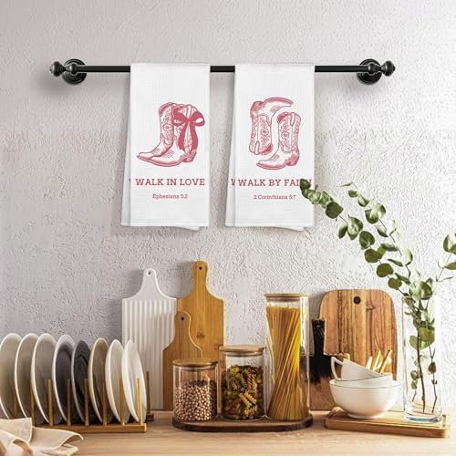 Bible Cowgirl Kitchen Towels