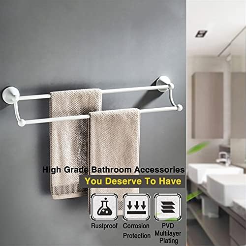 Stylish White Gold Wall-Mounted Towel Rail