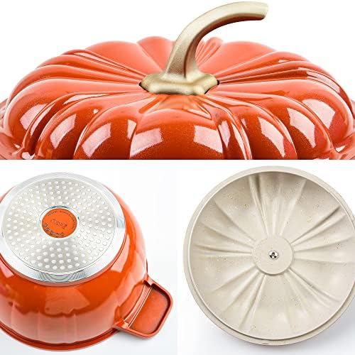Whimsical Nonstick Pumpkin Soup Pot Halloween gift for professionals and home cooks