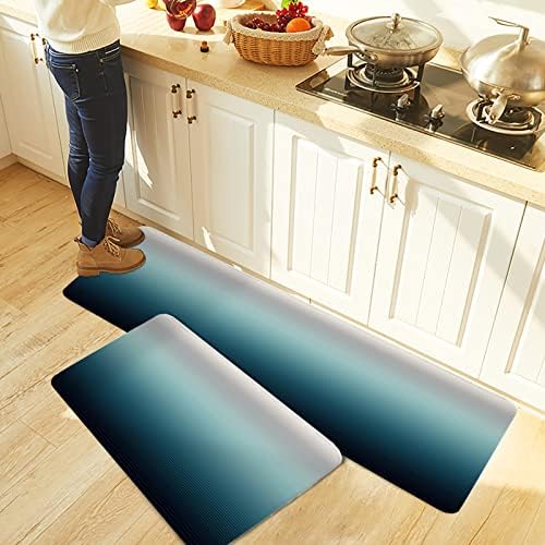 Capturing Gradient Stripes Soft Non-Slip Kitchen Mat for Kitchen Bathroom