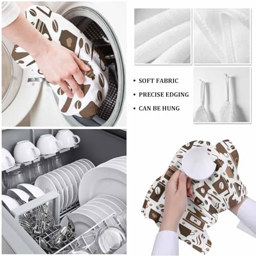 ZOE GARDEN Coffee Kitchen Towels 4-Pack