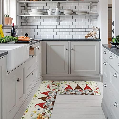 High-Quality 2-Piece Mushroom Kitchen Bathroom Rugs