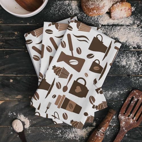 ZOE GARDEN Coffee Kitchen Towels 4-Pack