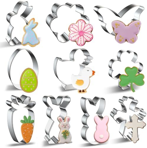 Easter Cookie Cutter Set - 10 Unique Shapes