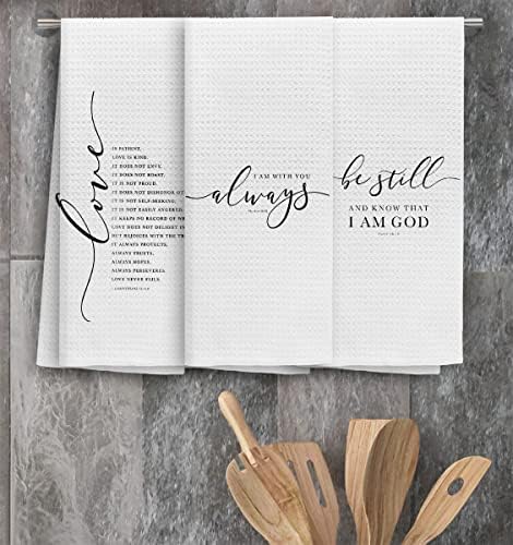 TNUW Inspirational Christian Scriptures Kitchen Towels