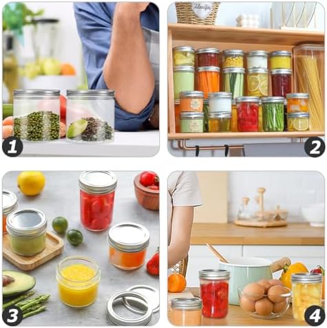 6Pcs Small Mason Jars 250ml