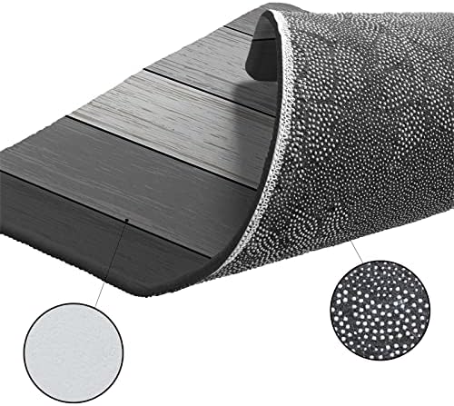 Gray Ombre Kitchen and Bathroom Rugs Set