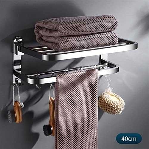 Space-Saving Folding Towel Rack Bathroom Organizer 50cm