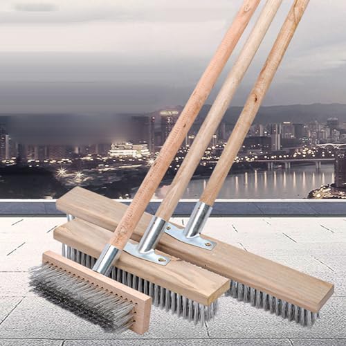 Efficient 30CM Stainless Steel Deck Scrubber for Rough Surfaces
