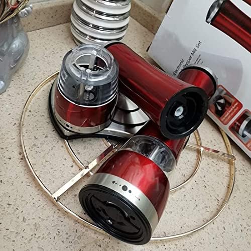 Stainless Steel Salt Pepper Mill Set with Precision Mechanism