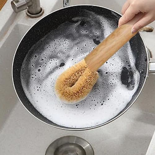 Efficient Wooden Dish Brush for Kitchen Cleaning