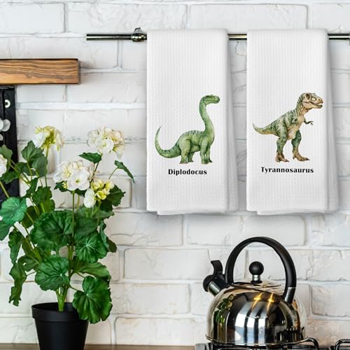 Dinosaur Dish Towels for Kids Perfect for Kitchen Nursery
