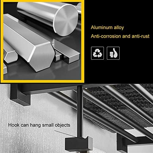 Seize Organized Bathroom Space with NO Screws Required 30cm Aluminum Towel Rack