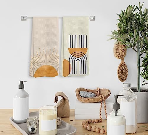 NoQL Boho Black Sunrise Kitchen Towels Set