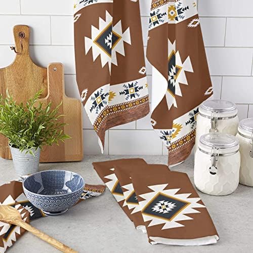 ZOE GARDEN Rustic Kitchen Towels Quick Dry Microfiber Durable Design 2-Pack Set