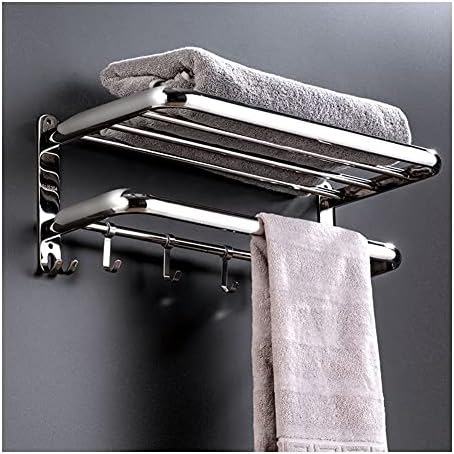 Space-Saving Towel Rack Silver Bath Bar 1-3 Layer Holder