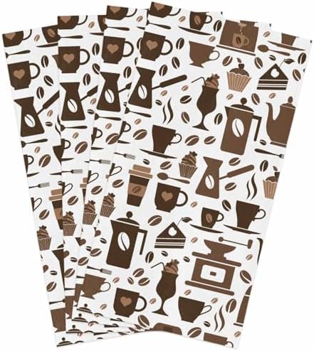 ZOE GARDEN Coffee Kitchen Towels 4-Pack