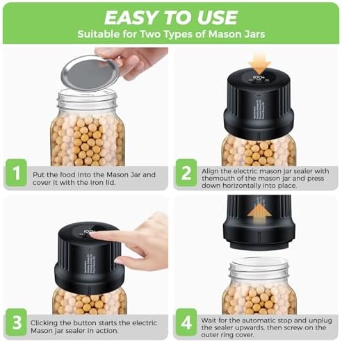 YANOY Electric Mason Jar Sealer Kit