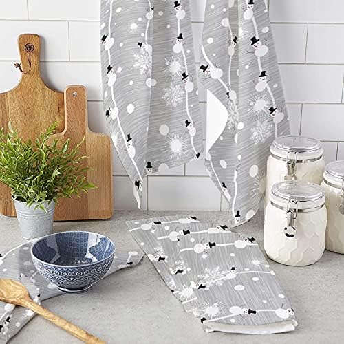 ZOE GARDEN Christmas Snowman Kitchen Towels