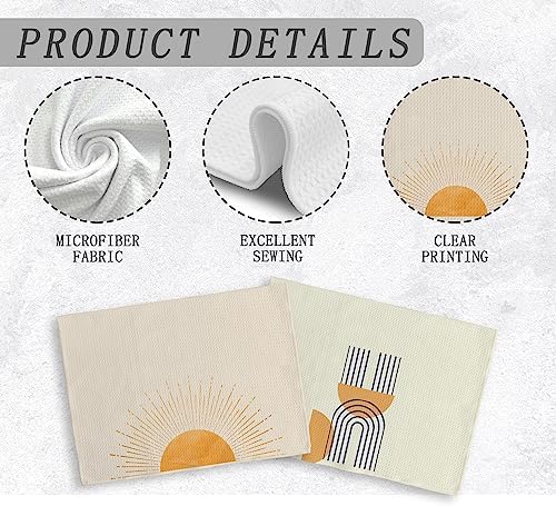 NoQL Boho Black Sunrise Kitchen Towels Set
