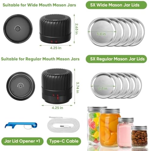 Electric Vacuum Sealer for Mason Jars