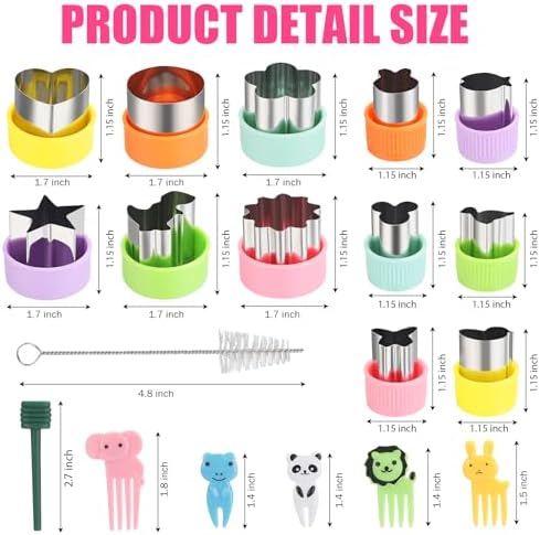 24-Piece Vegetable Cutter Shapes Set for Kids