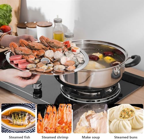 AIZYR 2 Tier Steamer Pot 34cm Stainless Steel