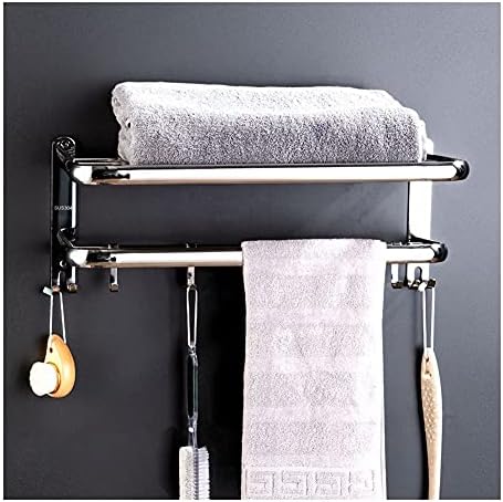 Space-Saving Towel Rack Silver Bath Bar 1-3 Layer Holder