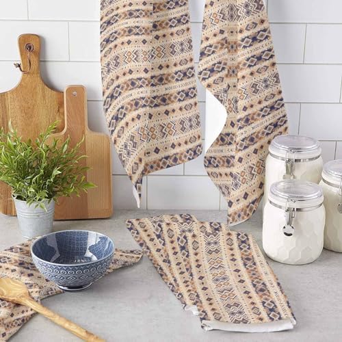 ZOE GARDEN Bohemian Geometric Kitchen Towels