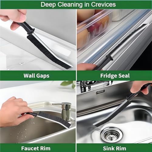 Seven-Piece Crevice Bends Essential Cleaning Kit for Kitchen Bathroom