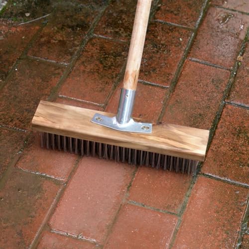 Efficient 30CM Stainless Steel Deck Scrubber for Rough Surfaces