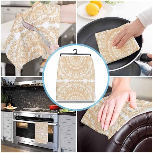 Bohemian Geometric Kitchen Towel Microfiber 18x28 100 Reusable Lint-free Soft Durable