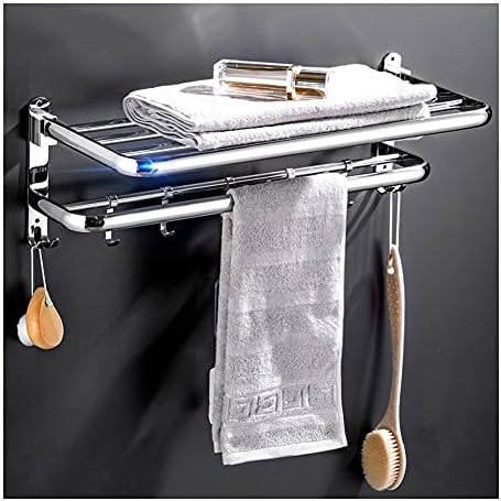 Space-Saving Towel Rack Silver Bath Bar 1-3 Layer Holder
