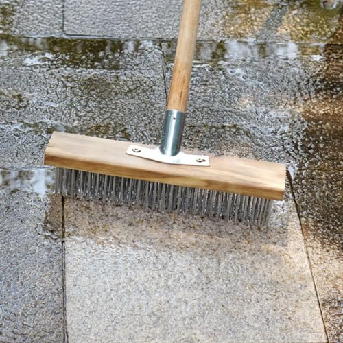 Efficient 30CM Stainless Steel Deck Scrubber for Rough Surfaces