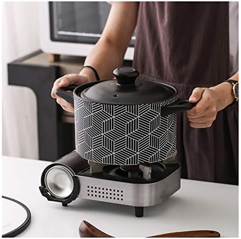 SISWIM 35L Premium Ceramic Stockpot with Lid and Handle