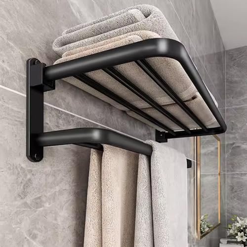 Aluminum Towel Rack Wall-Mounted Bathroom Towel Holder