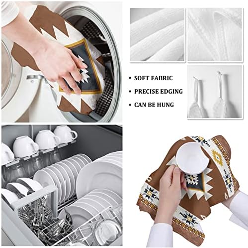 ZOE GARDEN Rustic Kitchen Towels Quick Dry Microfiber Durable Design 2-Pack Set