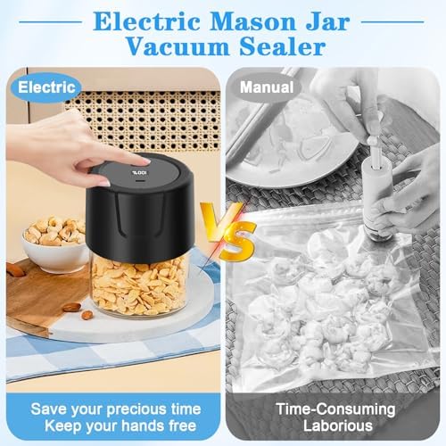 Aizilasa Electric Mason Jar Vacuum Sealer Sealed Better Forever