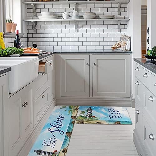 Sturdy Nautical Kitchen Rugs 2-Piece Set