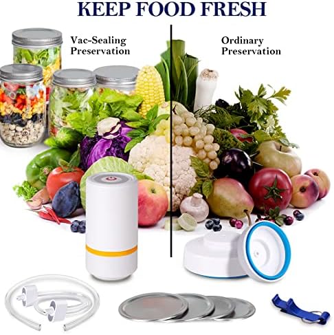 Mason Jar Vacuum Sealer Kit for Extend Storage 10-Piece Set