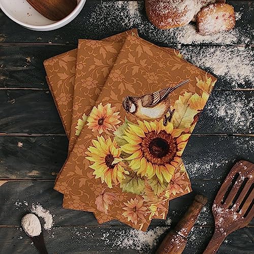 18x28 Retro Pumpkins Microfiber Dish Towels Set Durable Eco-Friendly