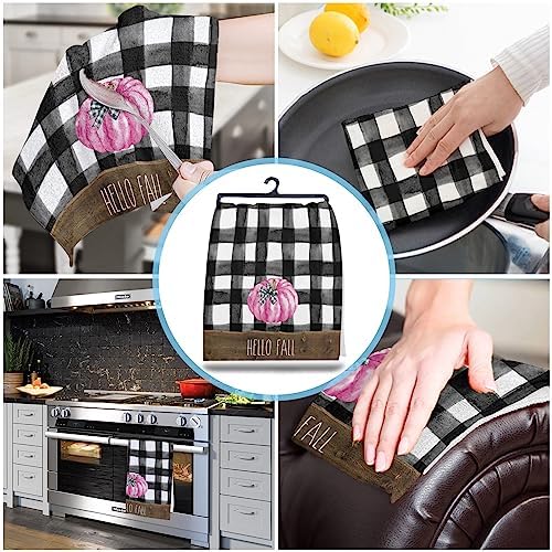 ZOE GARDEN Thanksgiving Pumpkin Kitchen Towels 18x28