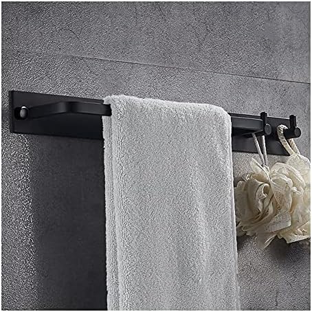 Black Aluminum Brushed Bathroom Towel Rail