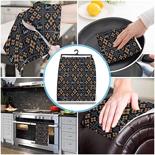 ZOE GARDEN Minimalistic Fluorescent Abstract Kitchen Towels 2-Pack 18x28