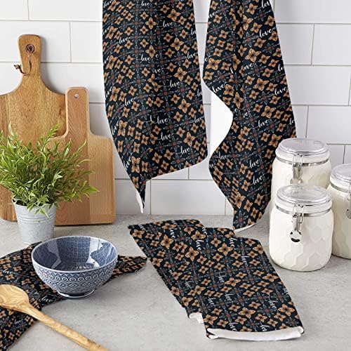 ZOE GARDEN Minimalistic Fluorescent Abstract Kitchen Towels 2-Pack 18x28
